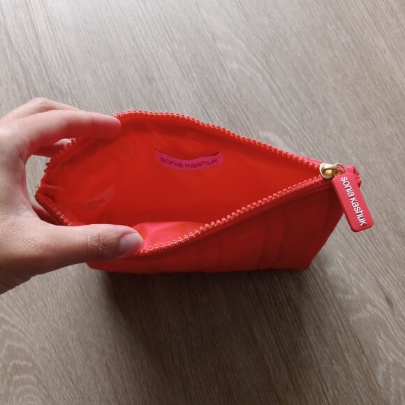 NEW Women's Small Makeup Pencil Bag Bright Red Target - Picture 2 of 3